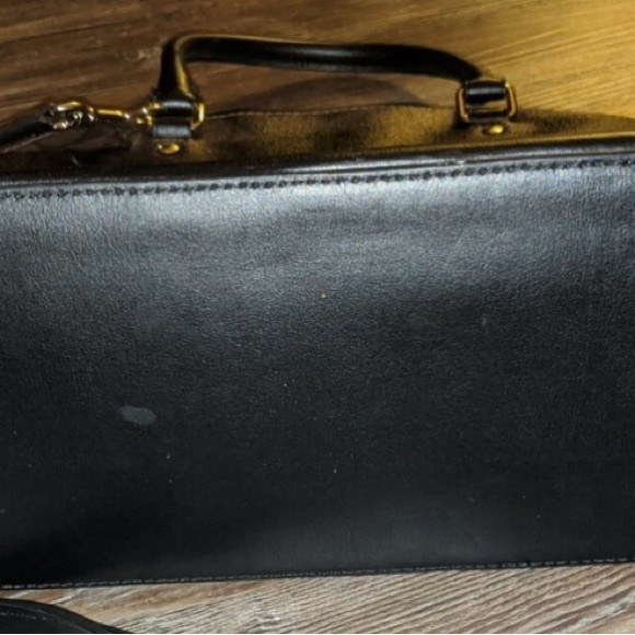 Coach Brown and Black Signature Handbag - Picture 4 of 5